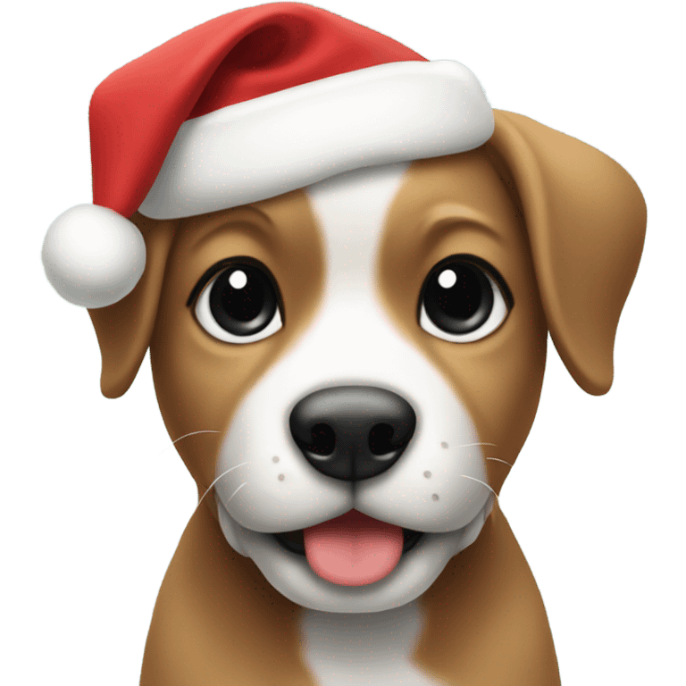 Christmas puppy emoji