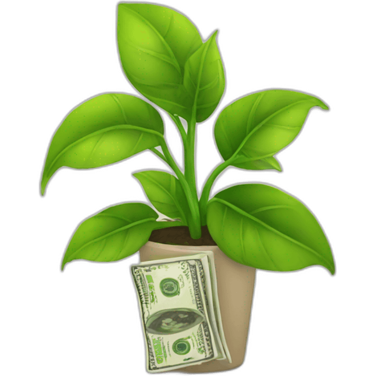 plant with cash emoji