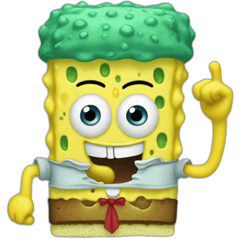 Sponge bob playing celo emoji