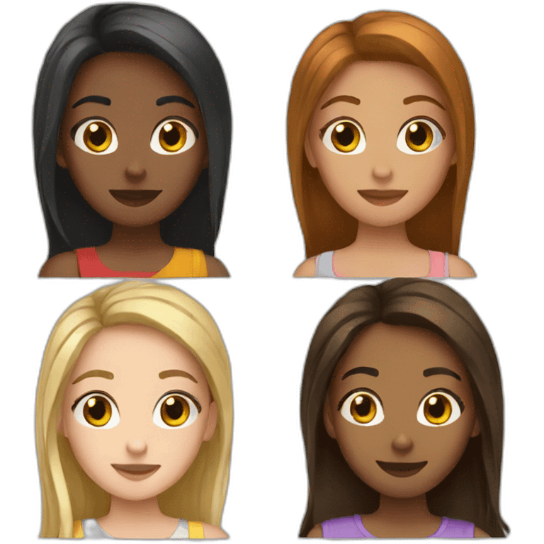 Five girls group emoji