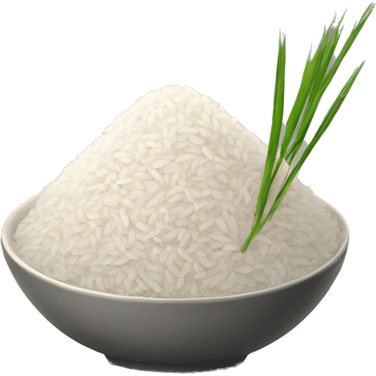 Still life rice on gray emoji