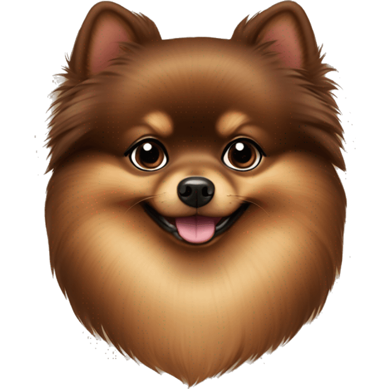 Chocolate and Tan Pomeranian  emoji