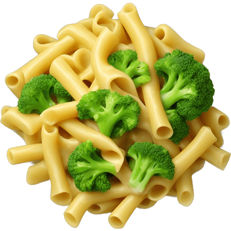 pasta with broccoli and cheese sauce emoji