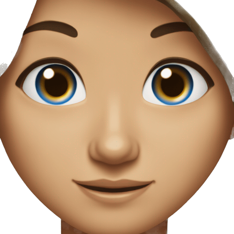 Brown hair brown eyes olive skin woman and a brown hair blue eyes white skin man emoji