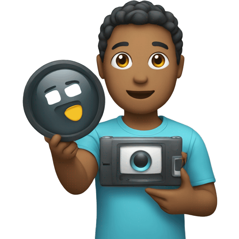 AI holding a video icon emoji