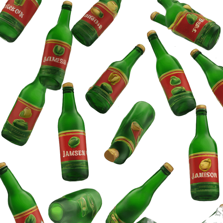 One Jameson green and red bottle emoji