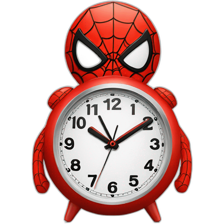 Funny spiderman modern alarm clock emoji