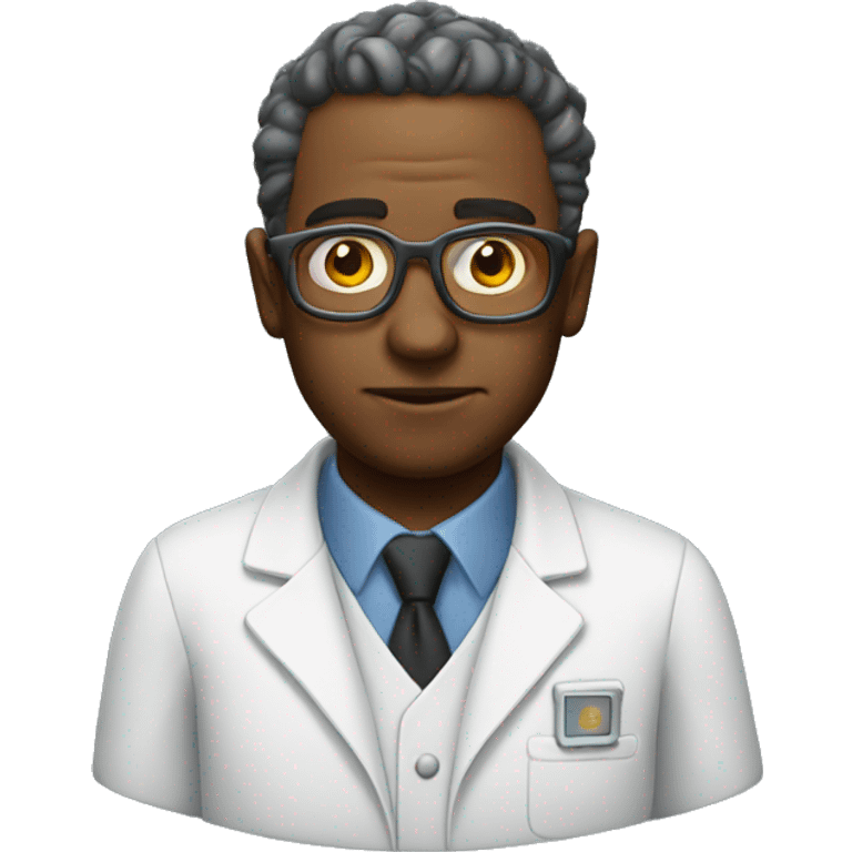 science serious man emoji