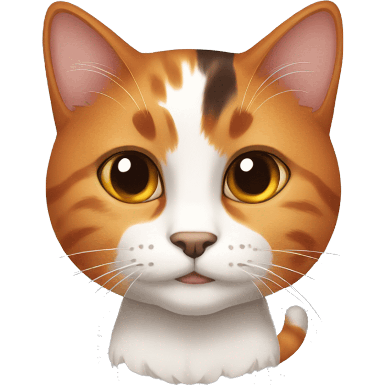 Calico orange and brown cat emoji