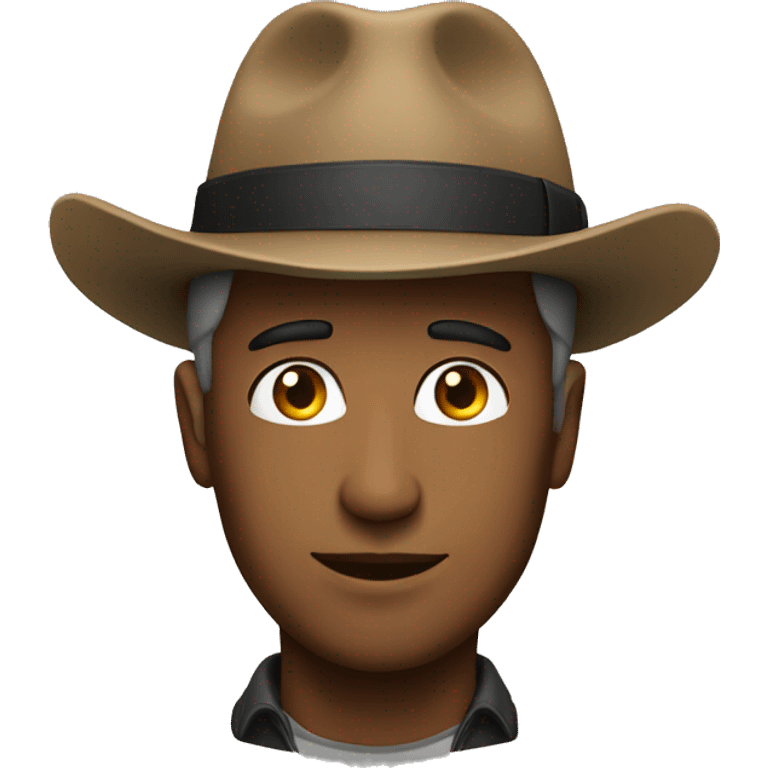 A man with a hat emoji