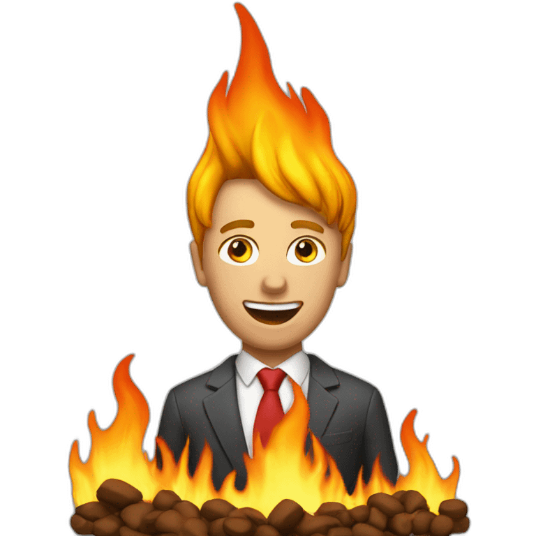 accountant on fire emoji