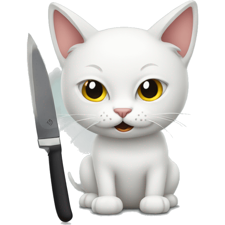 Cat with knife  emoji