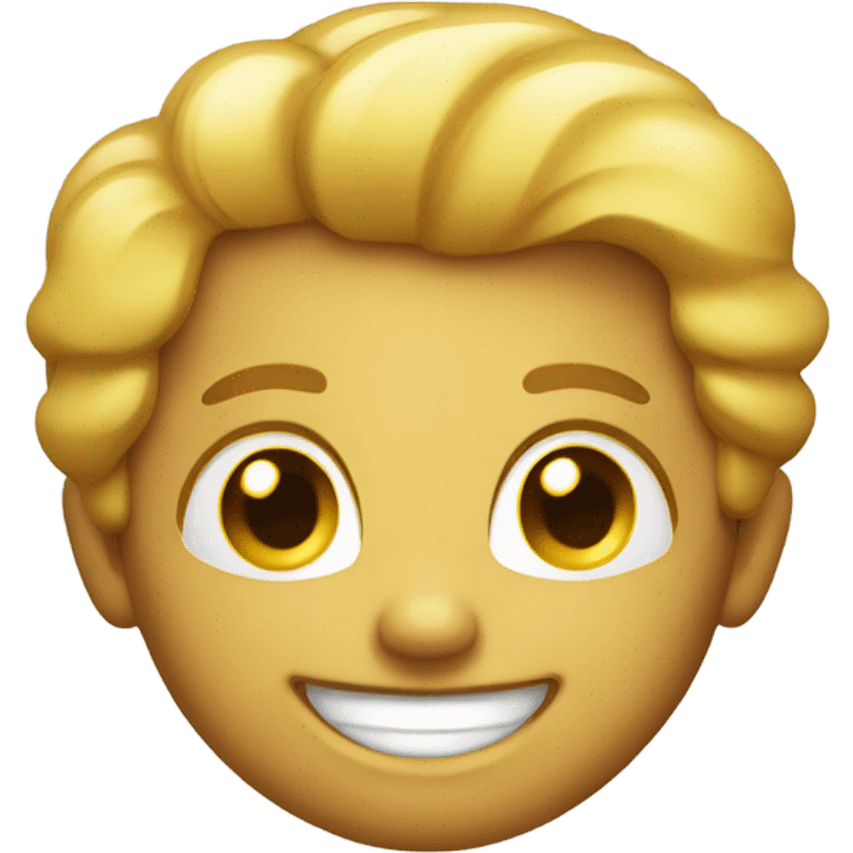 Golden smile emoji