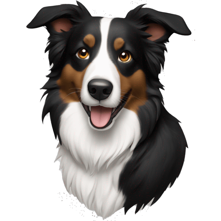 Black Border collie  emoji