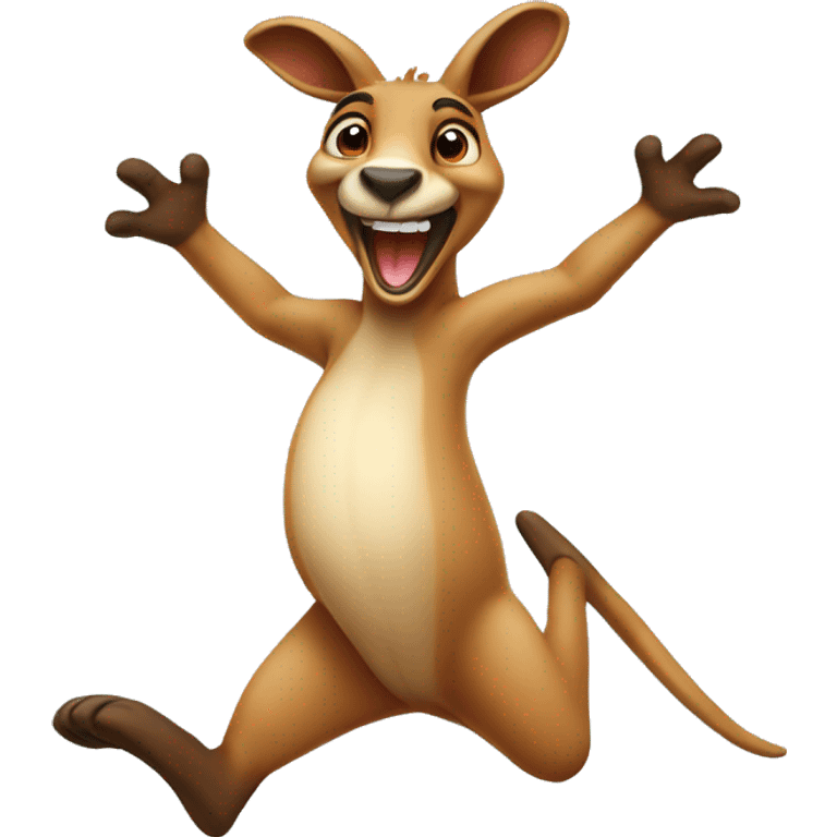 joyful jumping kangaroo emoji