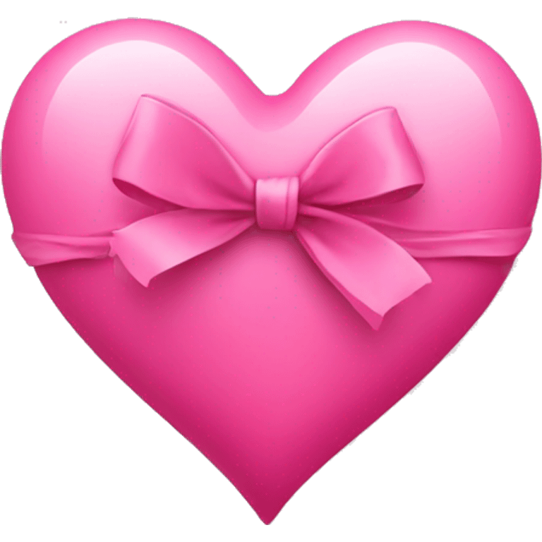 Pink heart with bow emoji