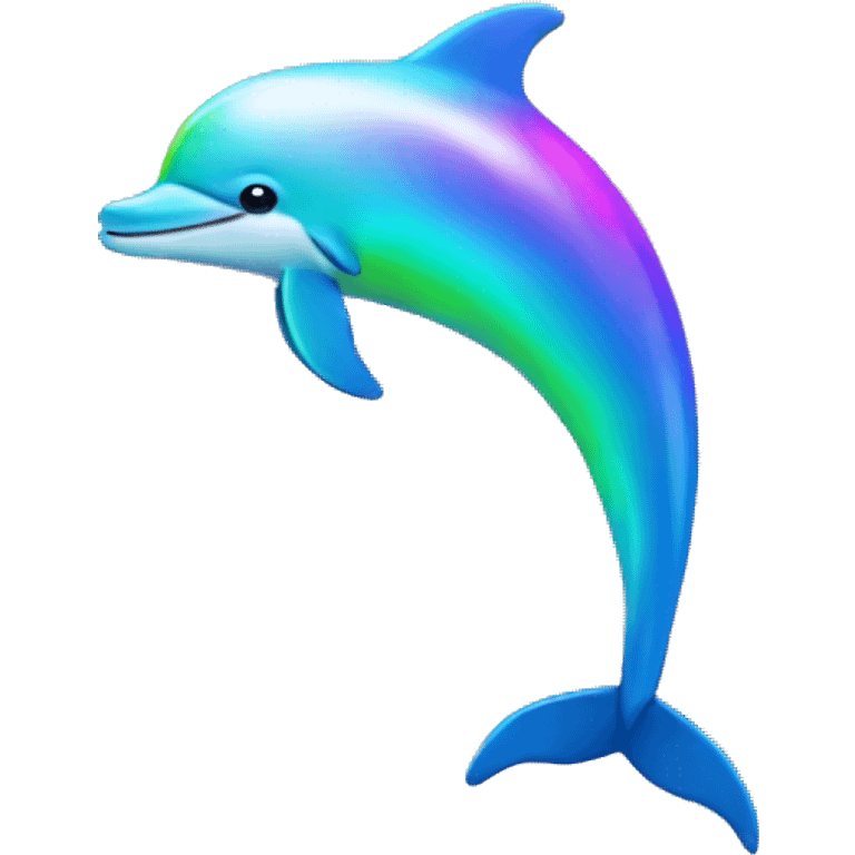 Rainbow Dolphin Full Body emoji