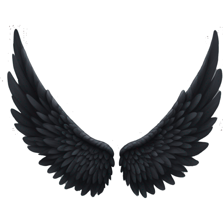 Black angel wing  emoji