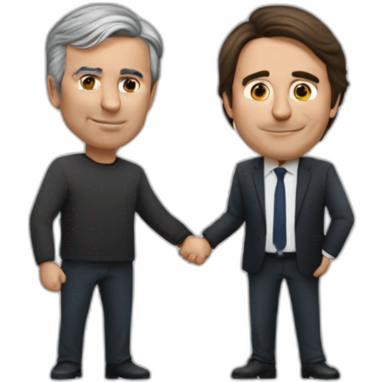 Mourinho holding hands with Conte emoji