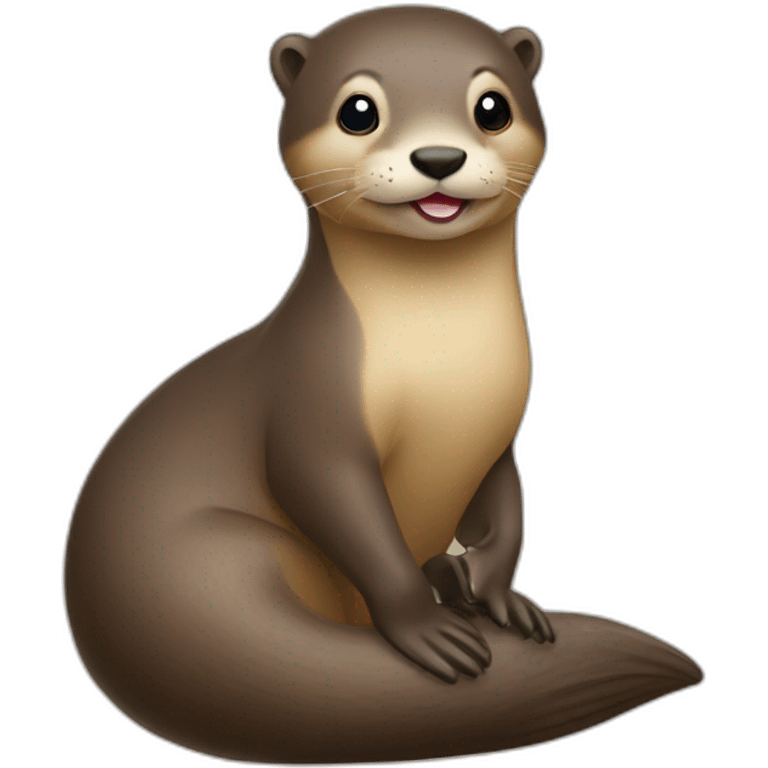 Une loutre sur un cheval emoji