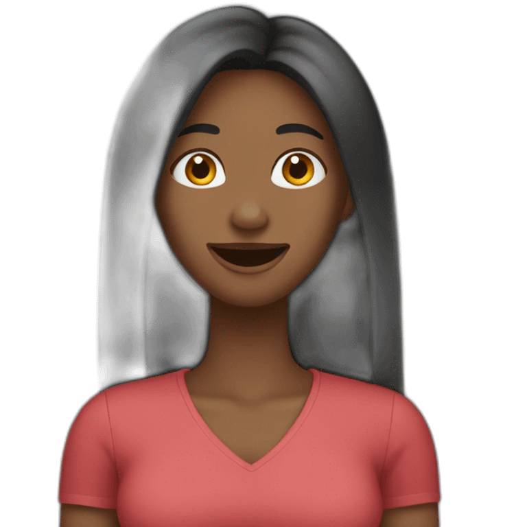 black—woman—with—long-straight-hair-clapping emoji