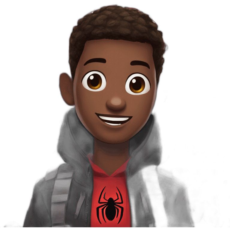 Miles morales across the spider verse emoji