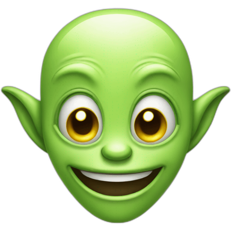 Happy alien emoji