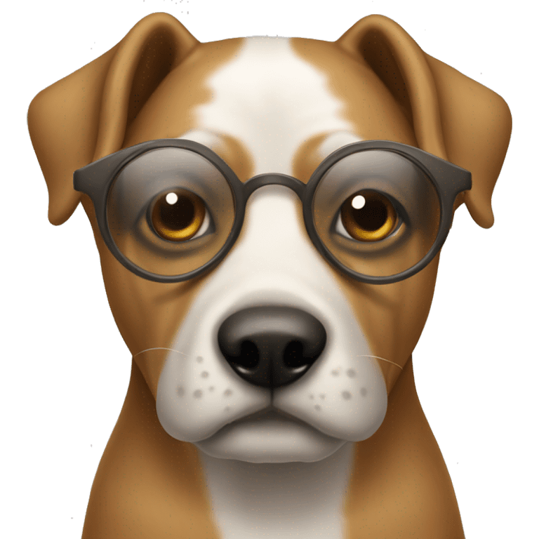 perro con lentes emoji