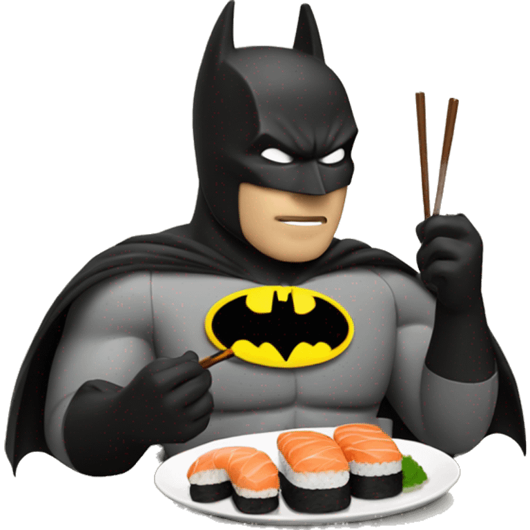 batman eating sushi  emoji