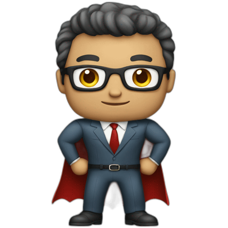 business man as a superhero full body emoji