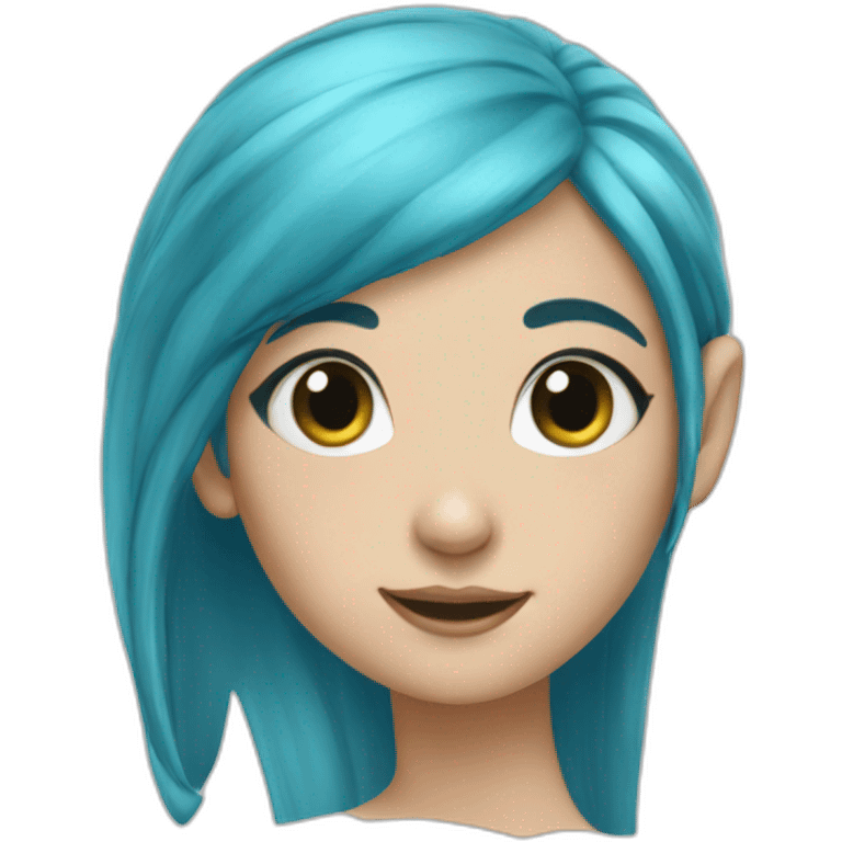 blue-hair-elf-girl emoji