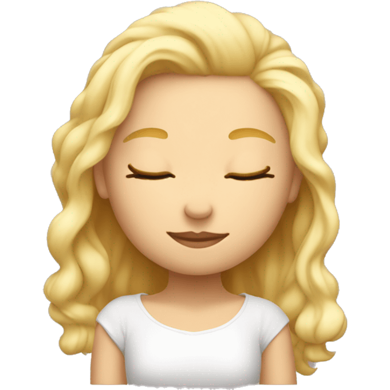 The blonde is sleeping sweetly emoji