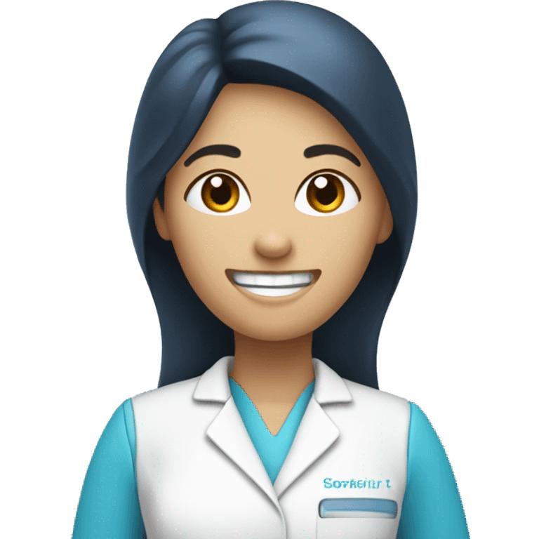 a dental hygienist in blue emoji