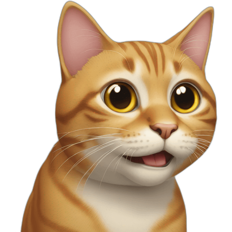 Silly cat close-up emoji