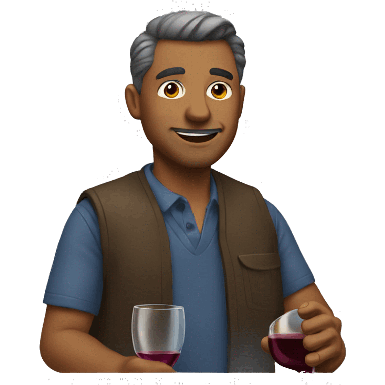 moderne father drink wine emoji