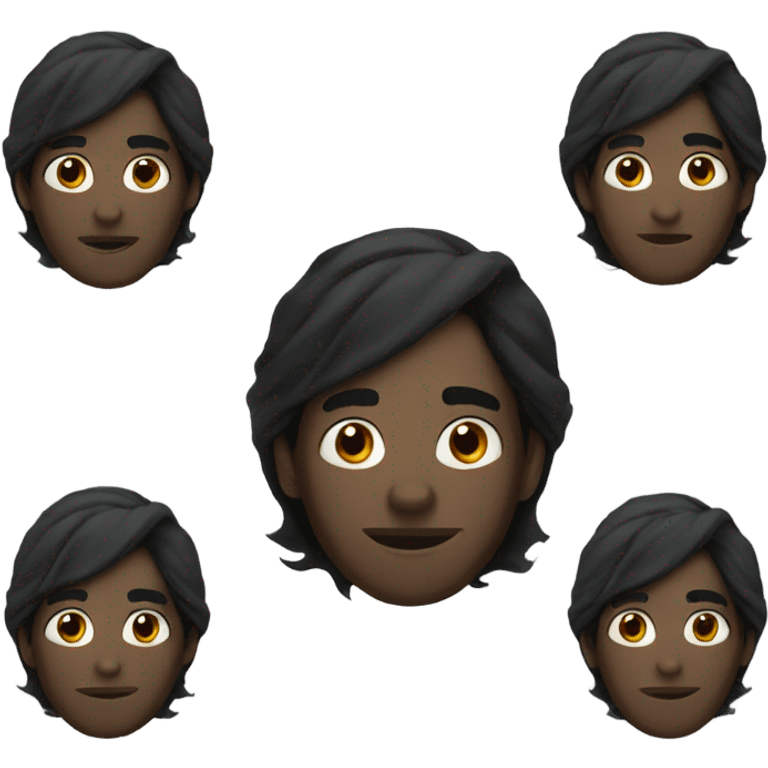 black haired male with bandana  emoji