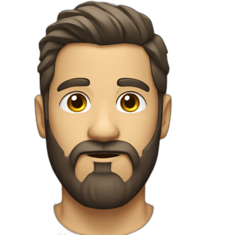 Beard man train emoji