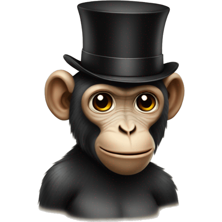 Monkey with a top hat emoji