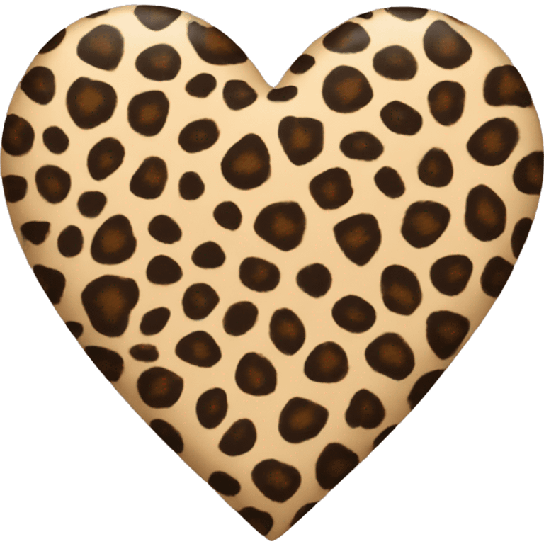 Leopard print heart emoji