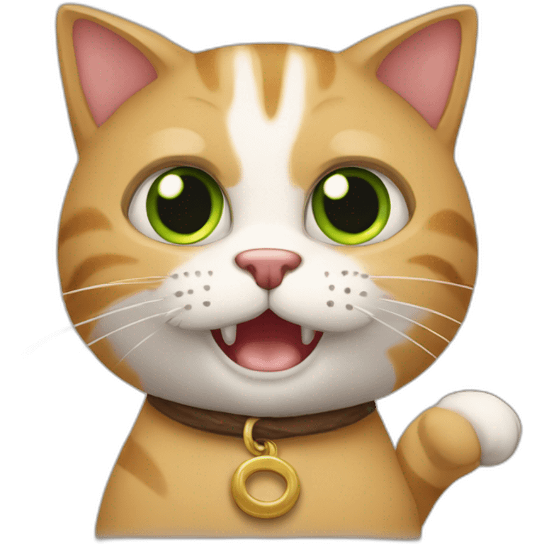 Gato dando o dedo do meio emoji