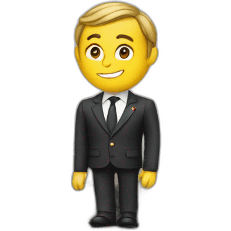 Macron on the top of Eiffel tower emoji