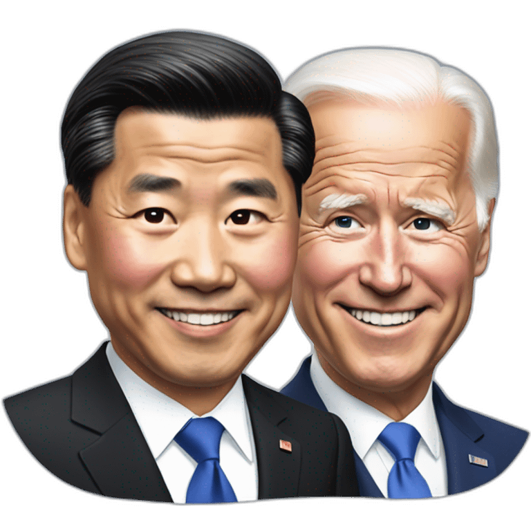 President Xi and Biden smiling emoji