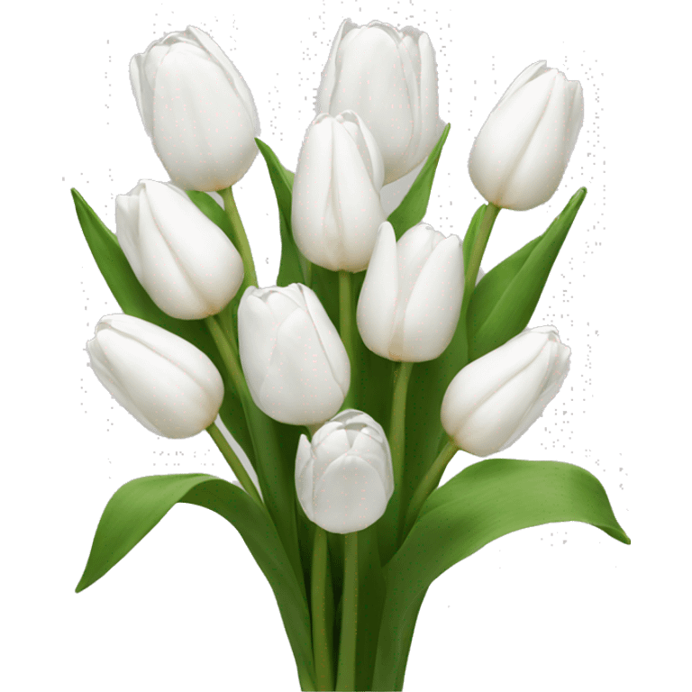 white tulip bouquet  emoji