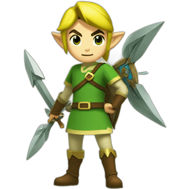 The legend of Zelda (toon link with arrows) emoji