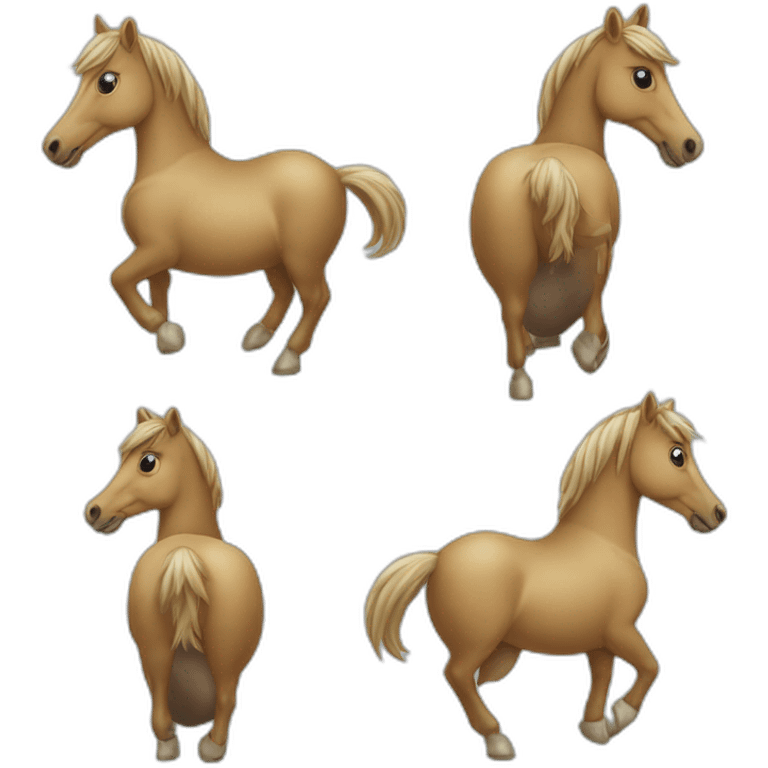 Cheval sur une souris emoji