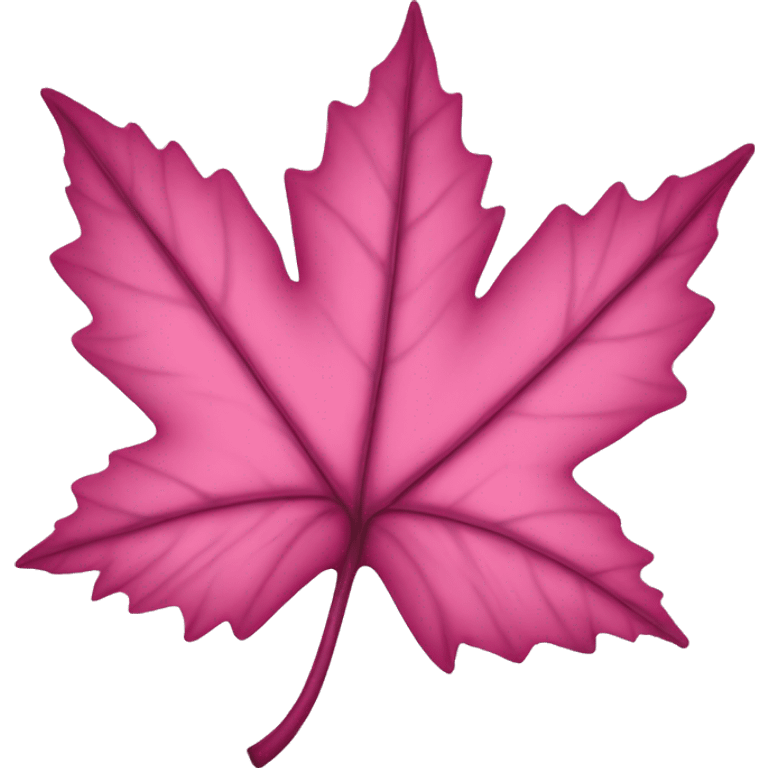 Pink leaf with 8 pointy strips emoji