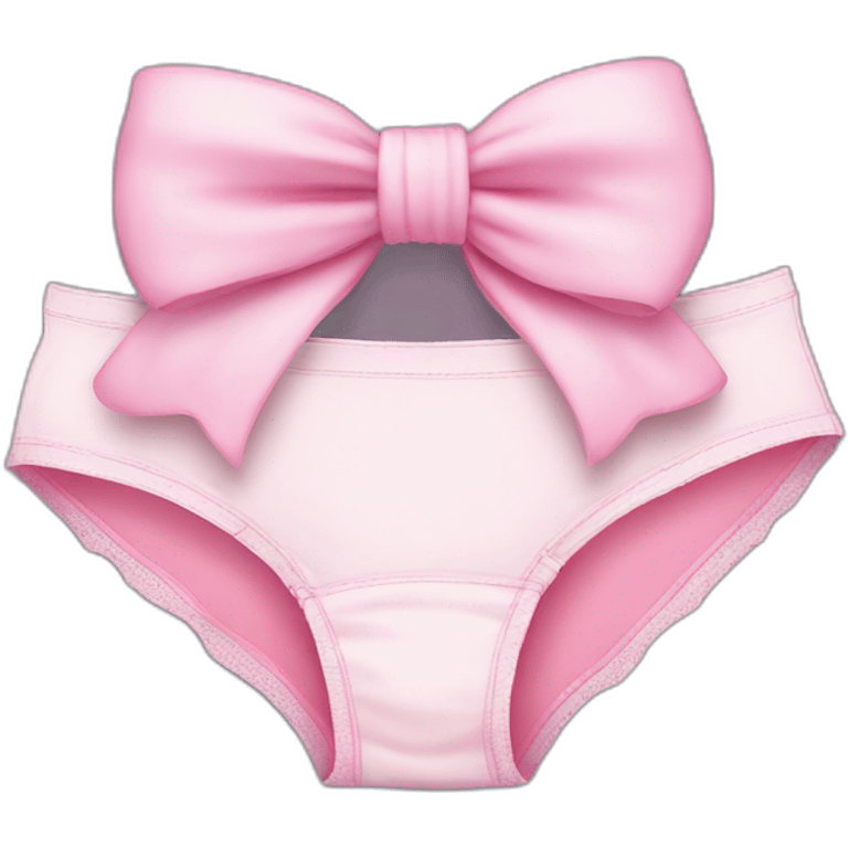 clothing pink panties cute design bow on front emoji