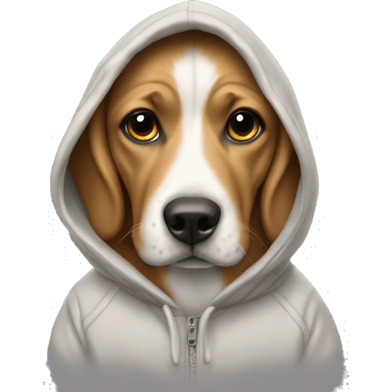 Dog wear a hoodie emoji