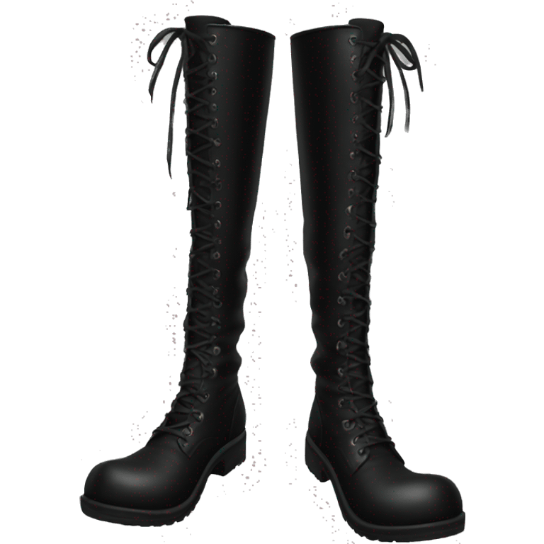 Black goth boots emoji