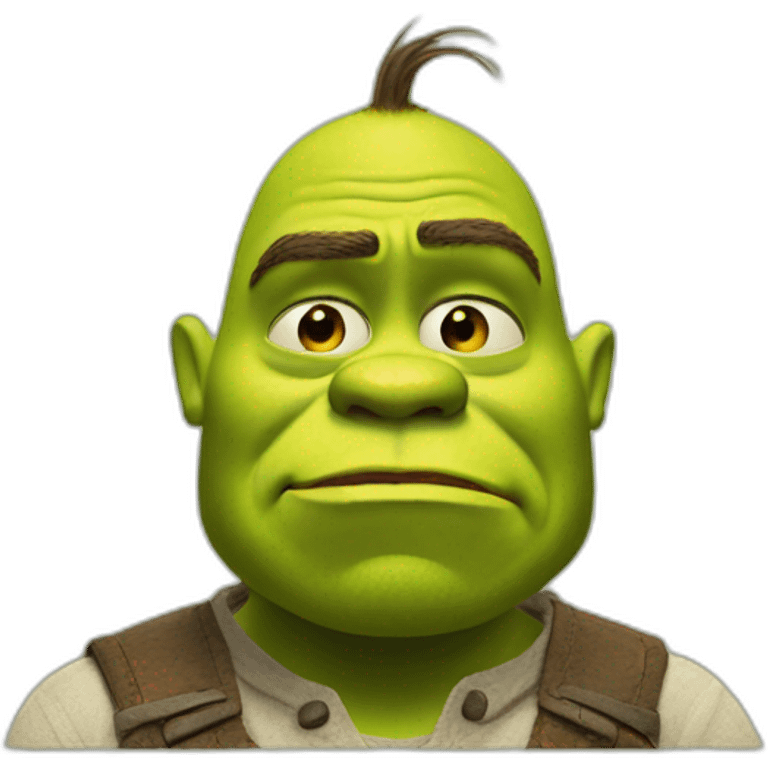 Shrek articulates rejection with hands and has angry face emoji